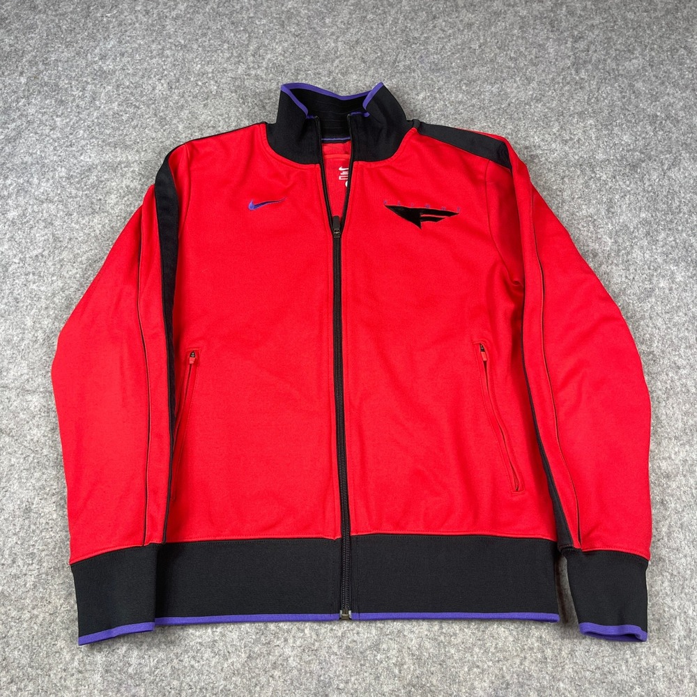 Nike Air Flight Track Jacket Mens Medium Red Black Full Zip Athletic Full Zip